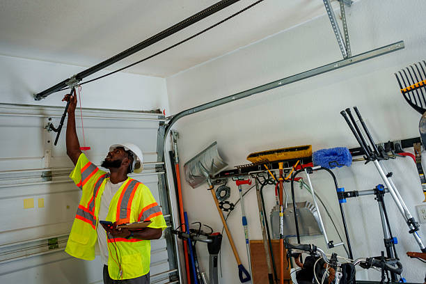 Professional Garage Door Panel Replacement technician working in Montebello, CA